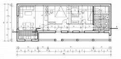 CAD crtež kuće: 1 jedinica crteža = 1 cm